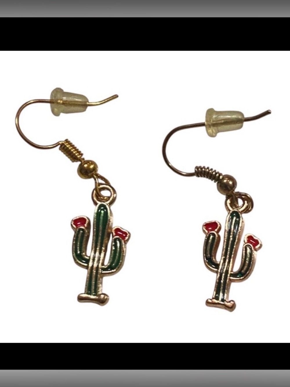 Enamel Cactus Pierced Earrings #6710 ❤️🔥